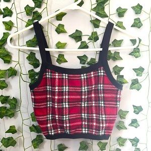 Red Plaid Tank Top